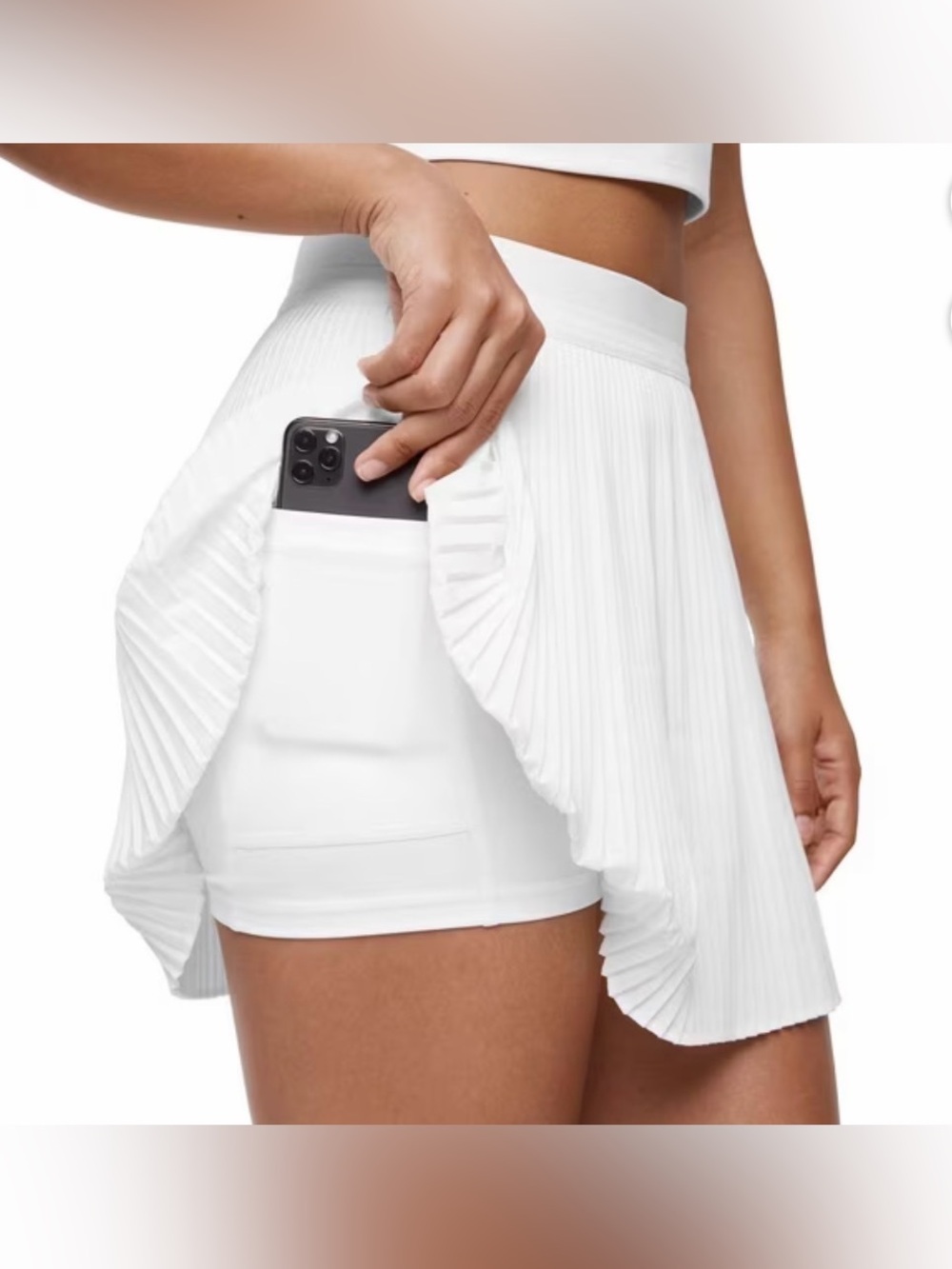 Gap Fit White Pleated Mini Skort A-Line XXL Tennis Pickleball Sporty Athleisure